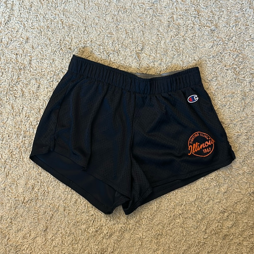 University of Illinois champion navy mesh shorts